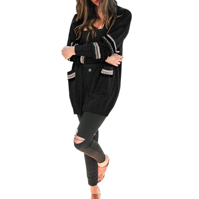 

NEW 2021 Women Long Sleeve Knitted Cardigan Sweater Casual Autumn Coats Outwear Fashion Winter Harajuku Veste Femme Cardigan