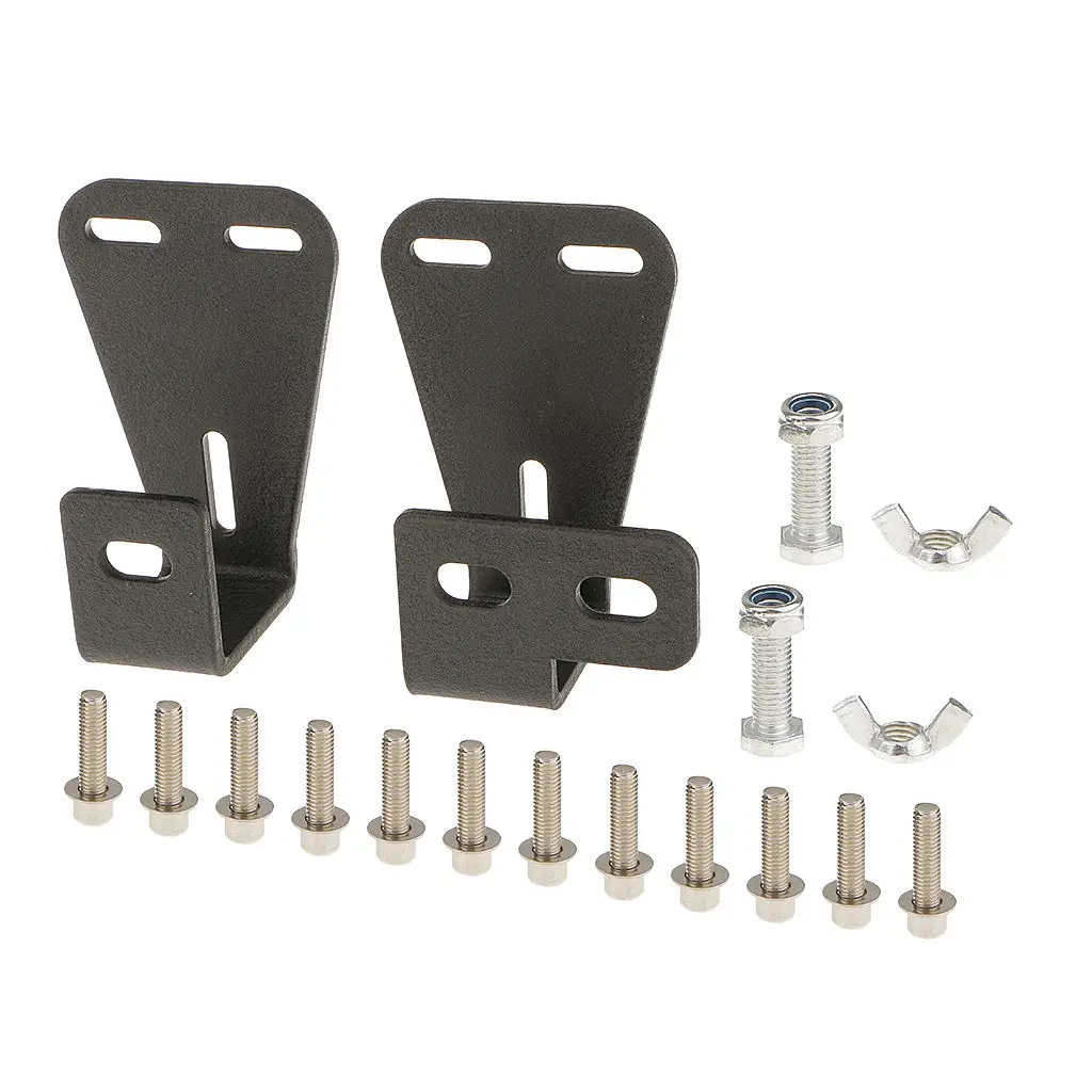 

For Jeep Wrangler TJ YJ Steel Hi-lift Jack Hood Mount Brackets Kit