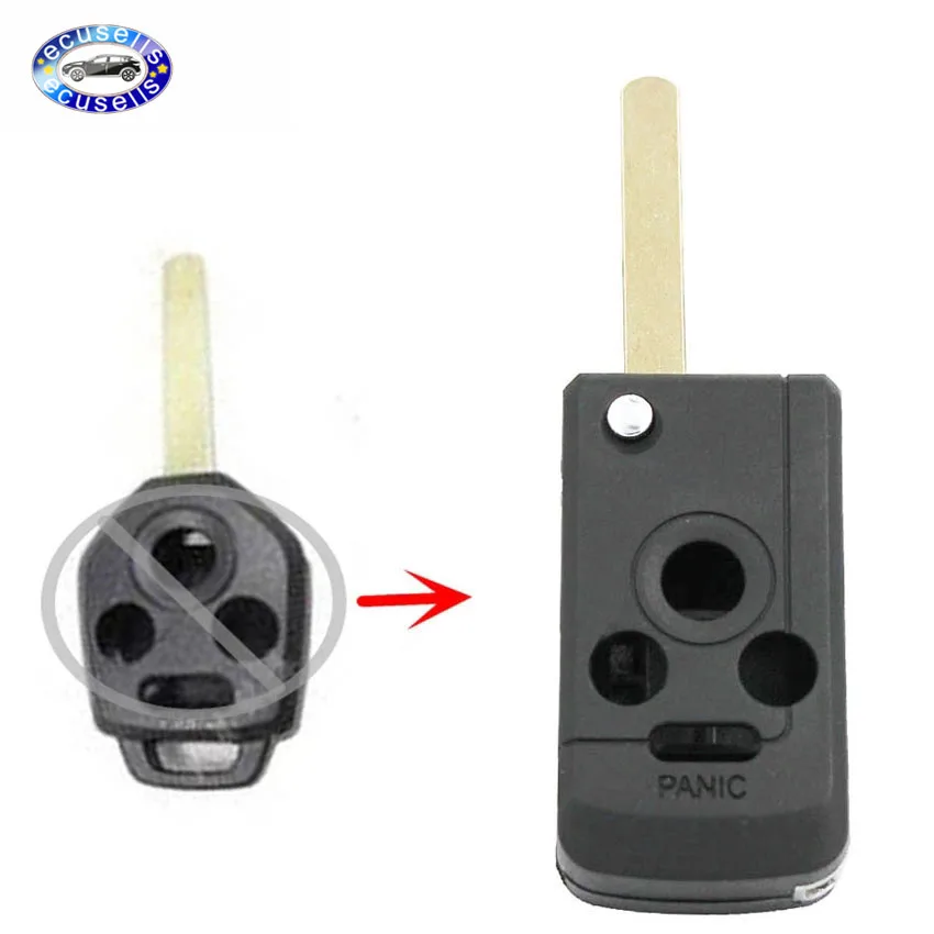 3 + 1 кнопки Замена оболочки модифицированный складной чехол для ключей Fob 4 Subaru Legacy