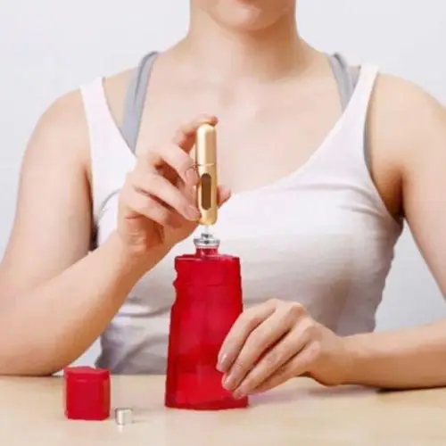 

Refillable Mini Perfume Spray Bottle Aluminum Spray Atomizer Portable Travel Cosmetic Container Perfume Bottle