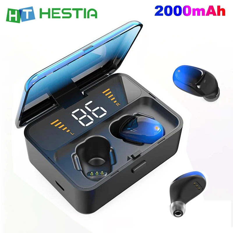 ES01 Беспроводные наушники с сенсорным управлением синие и красные TWS Bluetooth