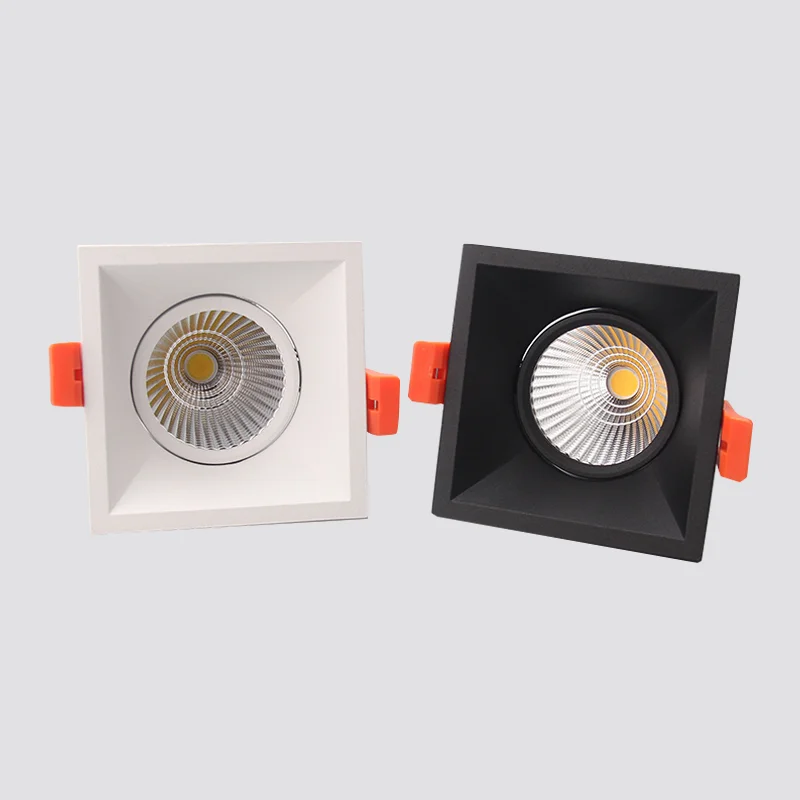 Квадратный приглушаемый светодиодный светильник потолочный Точечный с COB