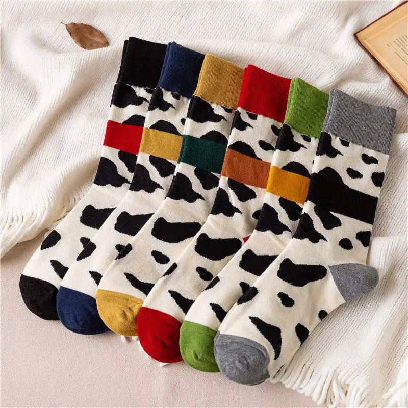 Модные цветные носки новинка осенне зимние хлопковые удобные дышащие милые