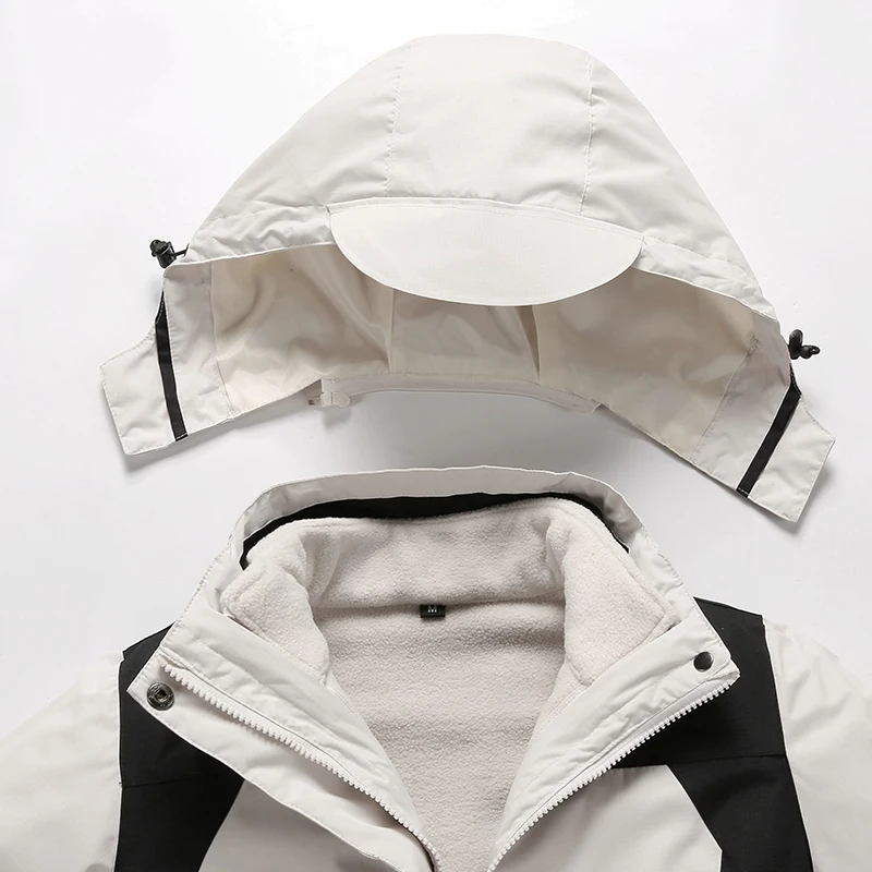 SFABL Толстая парка с капюшоном для спорта на открытом воздухе мужчин из двух