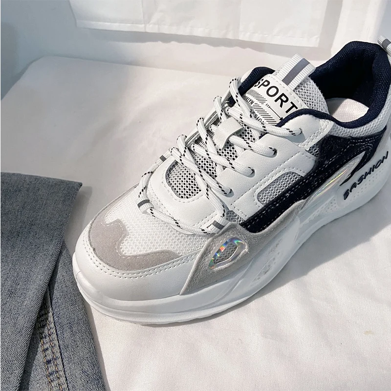 

Mesh Chunky Sneakers 2021 Fashion Women Casual Sport Shoes Designer Female Traniners Platform Sneakers Breathable Summer Shoes