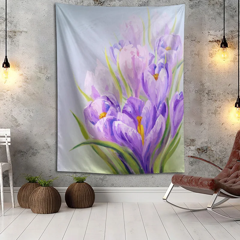 

Flowers Wall Hanging Tapestry Home Party Decorative Tapestries Photo Background Cloth Table Cloth Wall Tapestry