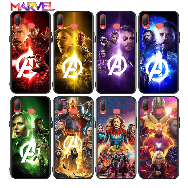 

Marvel hero colorful for Samsung Galaxy A9 A8 Star A750 A7 A6 A5 A3 Plus 2018 2017 2016 Black Phone Case Soft Cover