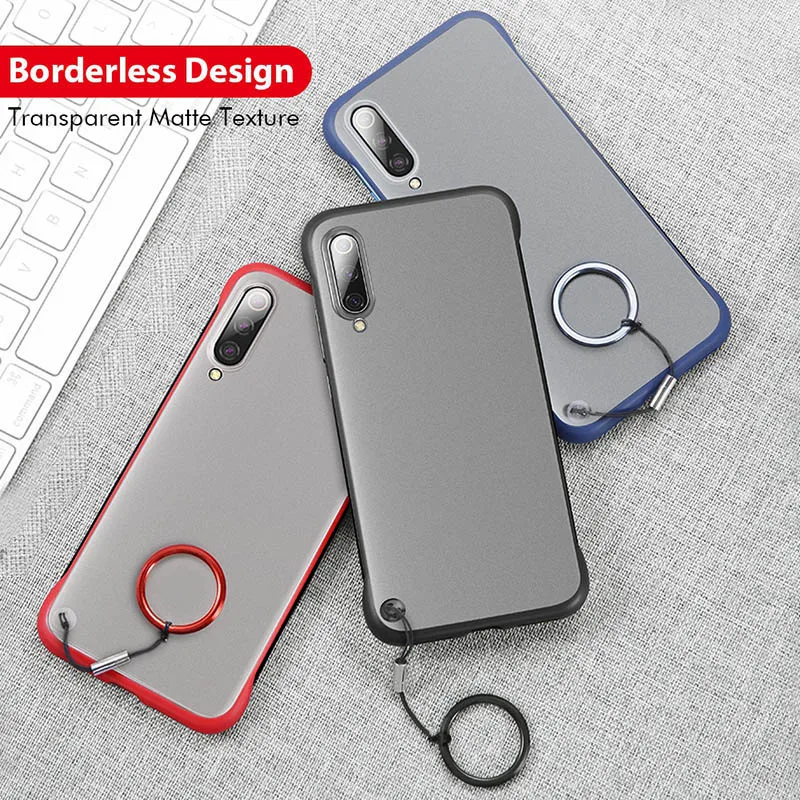 Clear Frameless Case For xiaomi mi 9 se 9t pro Slim Hard Matte Transparent Cover Ring for xiomi mi9 9tpro couqe capa | Мобильные