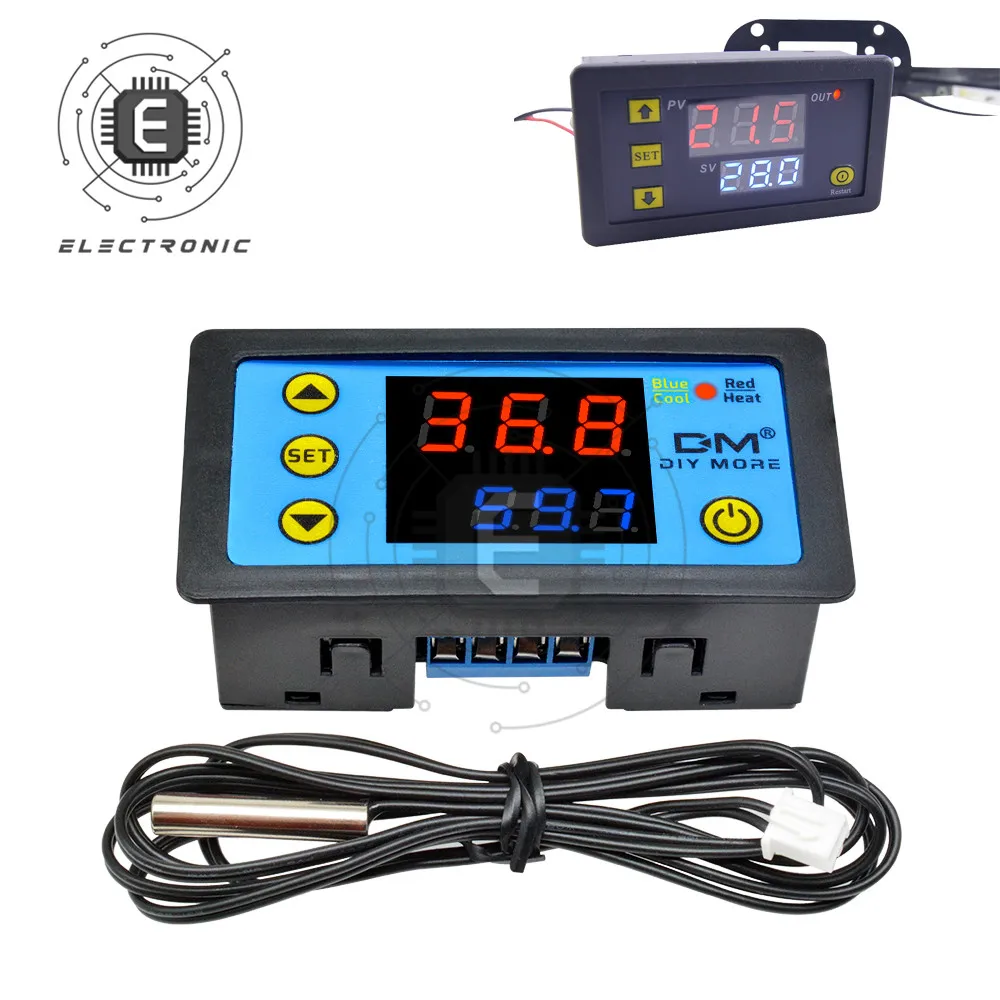 

W3230 W3231 Temperature Controller DC 12V 24V 110V 220V Digital Thermostat Thermoregulator for Incubator Termostato Meter Test