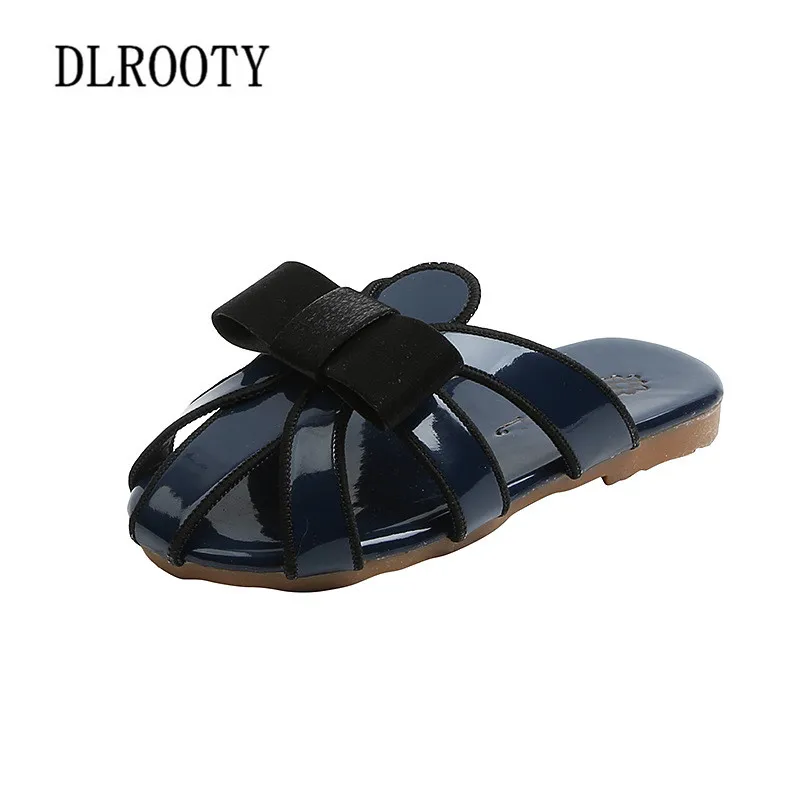Slippers Girl Summer Sandals Flat Shoes Children Bow-Knot Non-slip Outdoor Cute Fashion Kids Slides Flip Flops