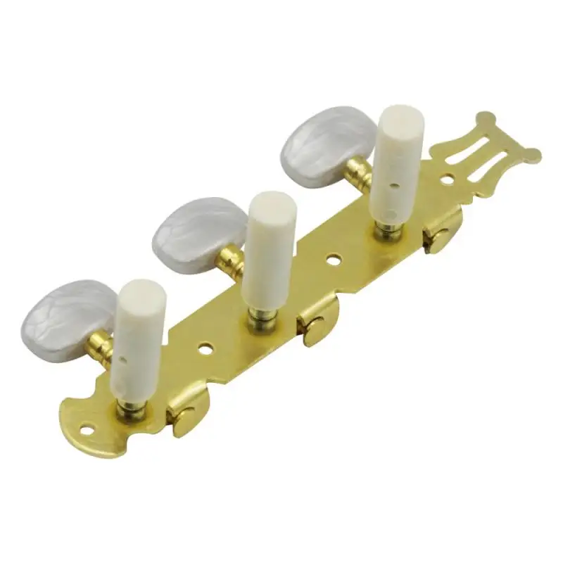 

2021 New Durable Golden Plastic Column Folk Guitar Knob Open One Pair Tuning String Button Guitar Instrument Accessories