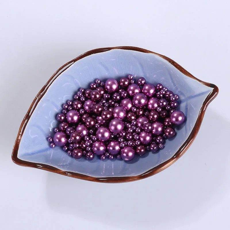 purple ABS жемчуг микс 3-8 мм круглые акриловые имитация жемчуга бусины для изготовления ювелирных изделий/нейл-арта/телефона Dec 20171020 - Цвет: purple
