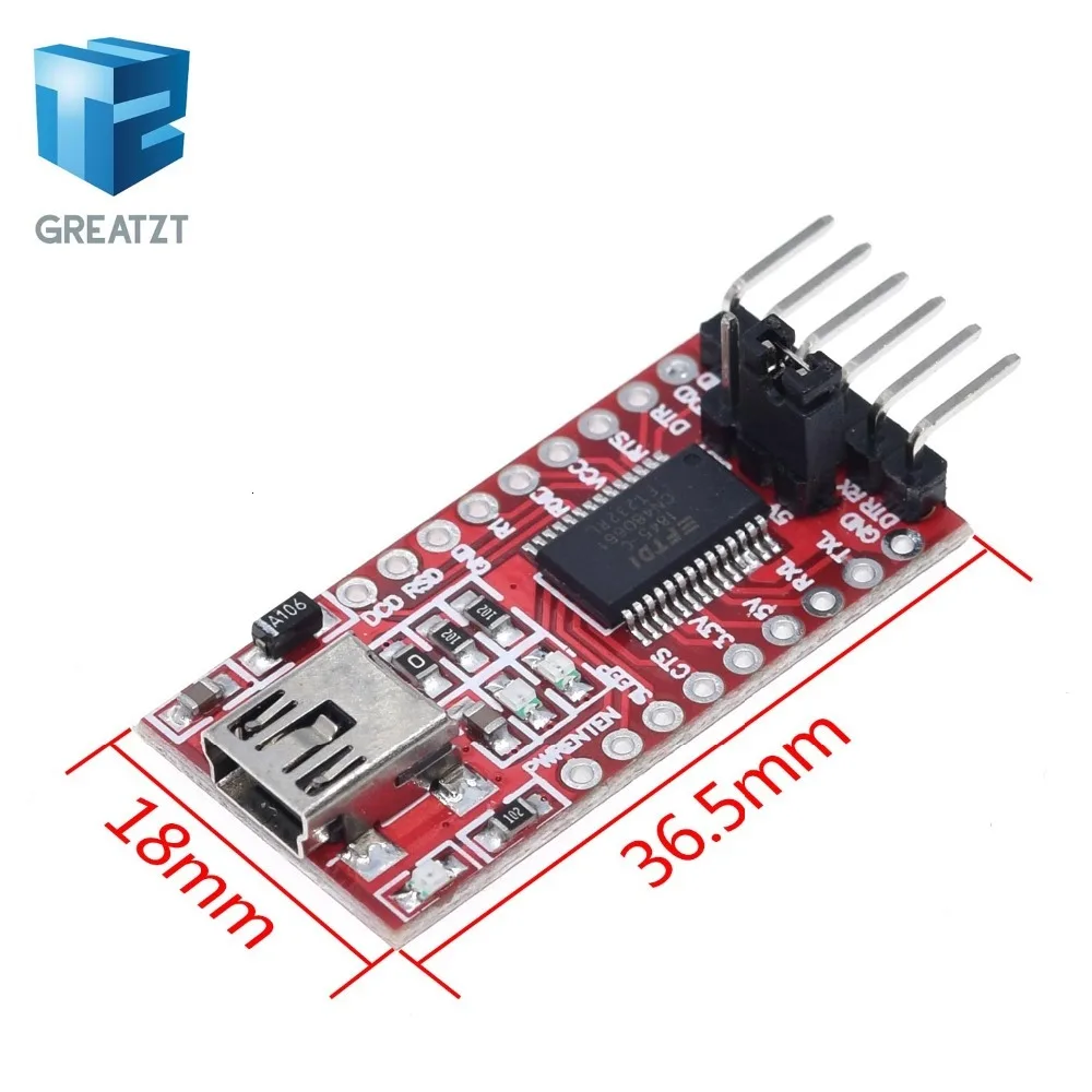 GREATZT FT232RL FTDI USB 3,3 V 5,5 V to ttl модуль последовательного адаптера forArduin Mini port. Купите хорошее качество! Пожалуйста, выберите меня