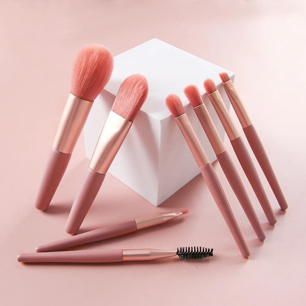 

8PCS Mini Travel Portable Soft Makeup Brushes Set Eye Shadow Foundation Powder Eyelash Lip Concealer Blush Make Up Brush Set
