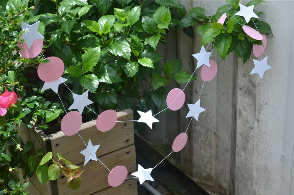 3 шт./партия звезда Круглый Круг гирлянда украшения занавес настенный поп диск