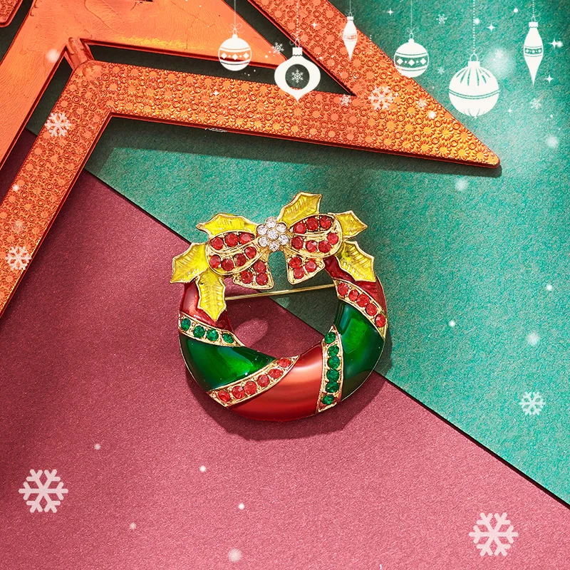 MISANANRYNE красивая модная Новогодняя брошь в форме рождественских сапог Санта Клаус обувь карета Брошь со стразами, ювелирные изделия