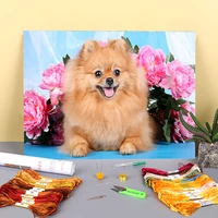 animal dog printed canvas 11ct cross stitch embroidery patterns dmc threads hobby handmade painting handicraft promotions