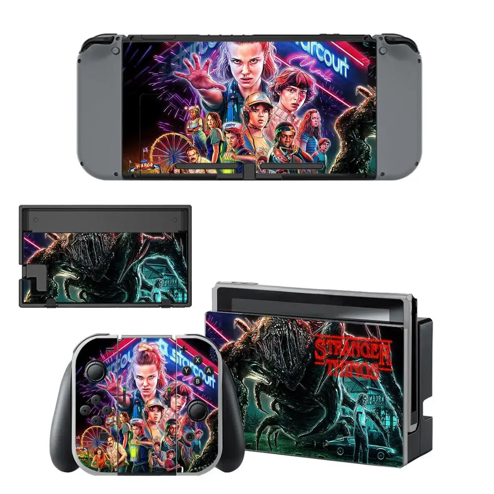 Stranger Things виниловая наклейка на переключатель для nintendo Switch полный набор лицевой