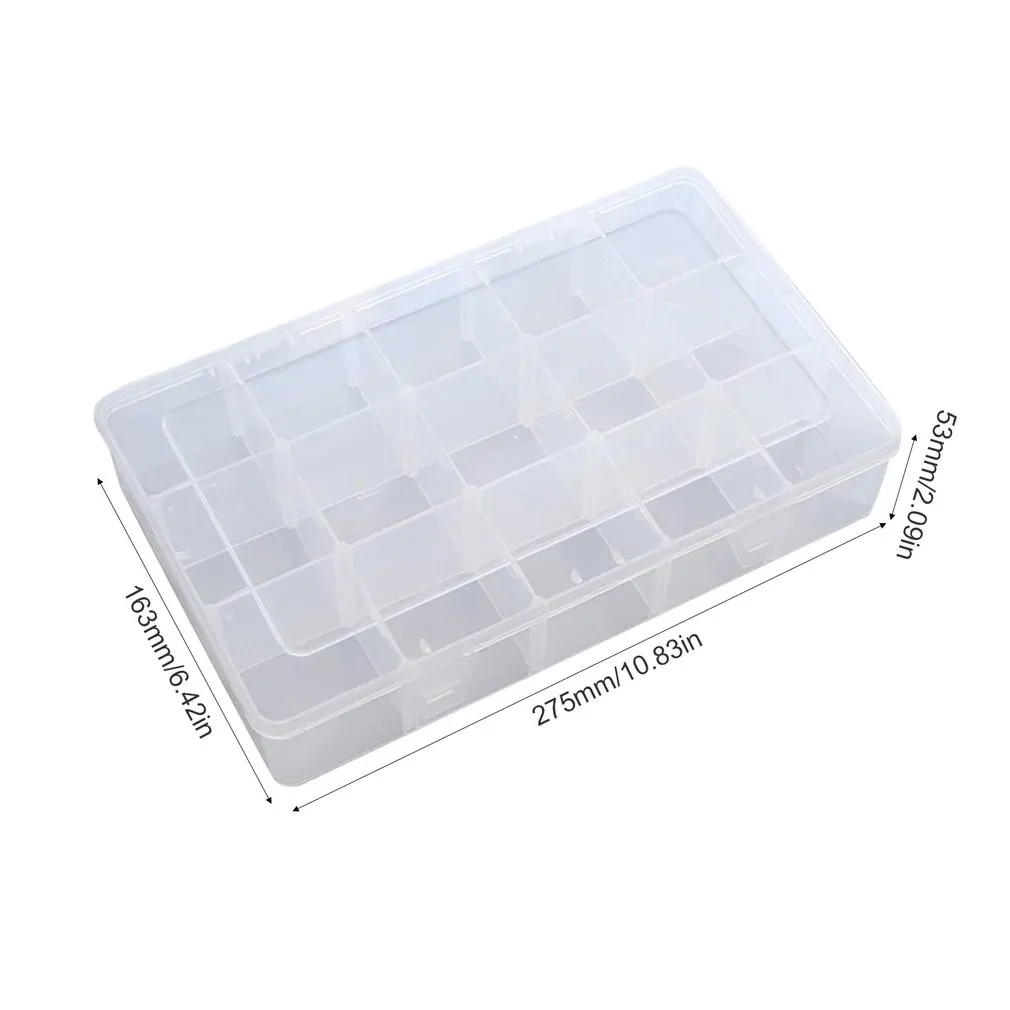 

15 Grid Transparent Storage Box Jewelry Tool Box Food Grade Pp Material Storage Paper Tape Parts Storage Case