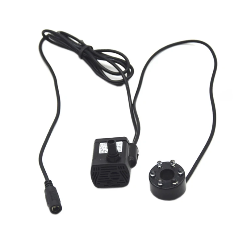 Насос водяной бесщеточный 3 Вт 12 В 200 л/ч со светодиодный светильник кой | Дом и сад