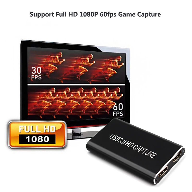 Карта захвата видео HDMI USB 3 0 Full HD1080P @ 60 Гц для потокового и игр|DVR-карты| |