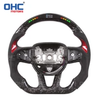 carbon fiber led steering wheel compatible for dodge charger challenger srt hellcat durango