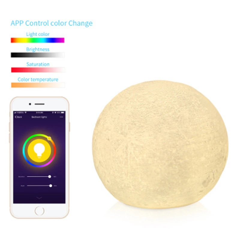 Светильник-Луна Smart Life 2 0 с сенсорным управлением и поддержкой Wi-Fi | Лампы