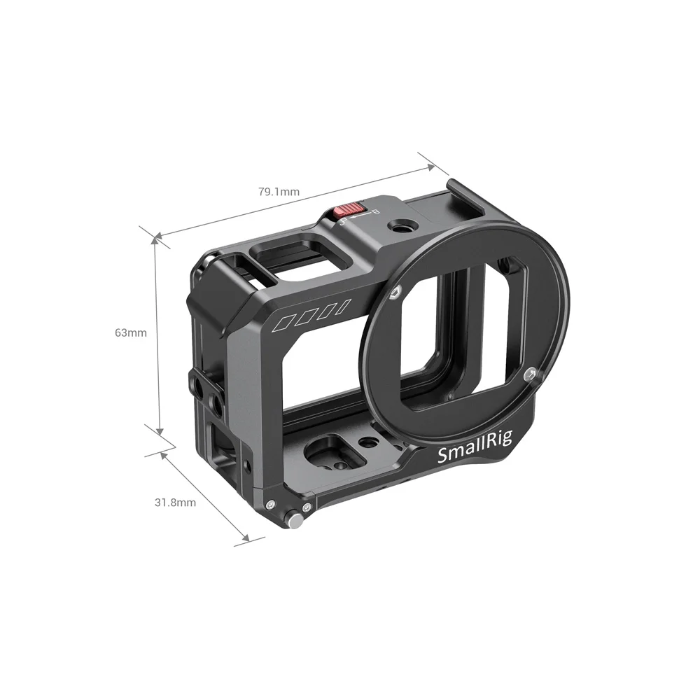 SmallRig HERO 8 Vlogging Cage for GoPro HERO8 Black w/ Two cold shoe mounts multiple 1/4”-20 holes & a 52mm filter adapter 2505 |