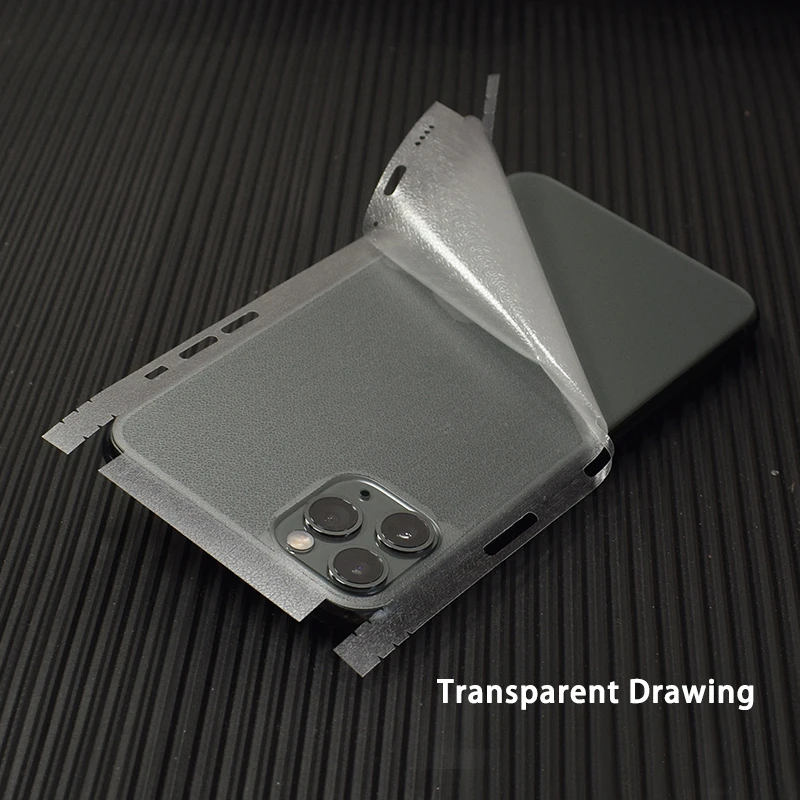 Clear Drawing Прозрачная 3D пленка из углеродного волокна, пленка для телефона, задняя наклейка для iPhone 11 Pro XS MAX XR X 8 7 6 6S Plus, прозрачная наклейка - Цвет: Clear Drawing