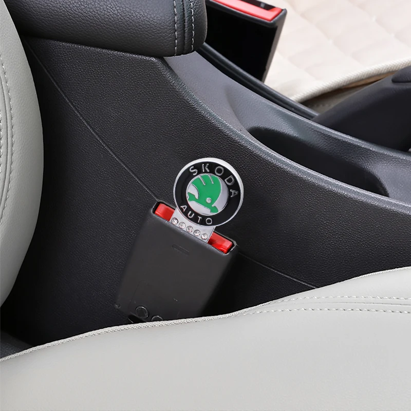 

1/2pc Car Styling Safety Belt Buckle Clip Seat Belt Plug for Skoda Octavia Superb Fabia Rapid Kodiaq Scala Karoq Car Accessories