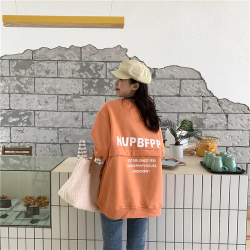 Повседневные свободные зеленые бархатные повседневные универсальные толстовки