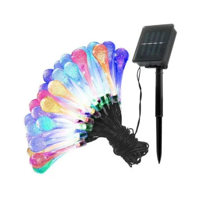 

Solar Raindrop String Light Outdoor 5/6.5m Waterproof LED Fairy Lights For Garden Patio Yard Home Parties Holiday Decor Lighting