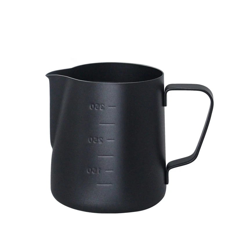 Espresso Milk Frothing Pitcher with Measurement, Stainless Steel Creamer Macchiato Cappuccino Latte Art Making Pitcher Cups