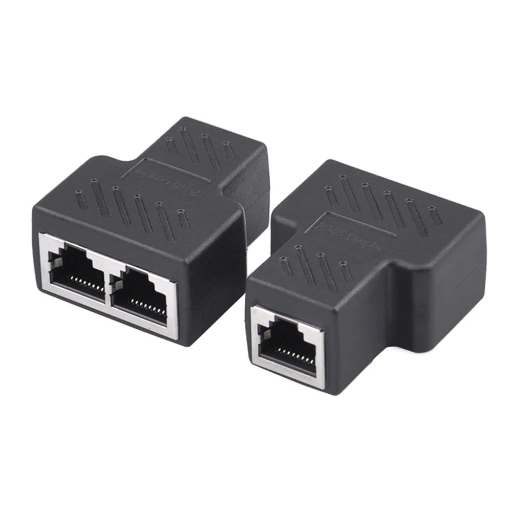 1 zu 2 filme Netzwerk LAN Кабель Ethernet Weibliche Cat6 RJ45 Разветвитель Stecker Адаптер UTP Cat7 5e Conector Schalter