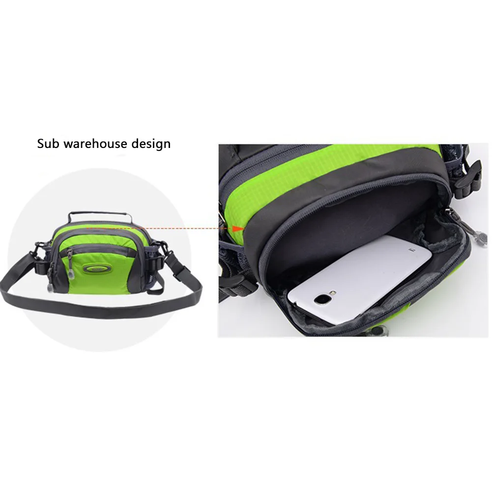 Water Bottle Holder Hiking Climbing Outdoor Fanny Pack Gym Fitness Lightweight Waist Bag Zipper Traveling Running Pouch Sports | Спорт и