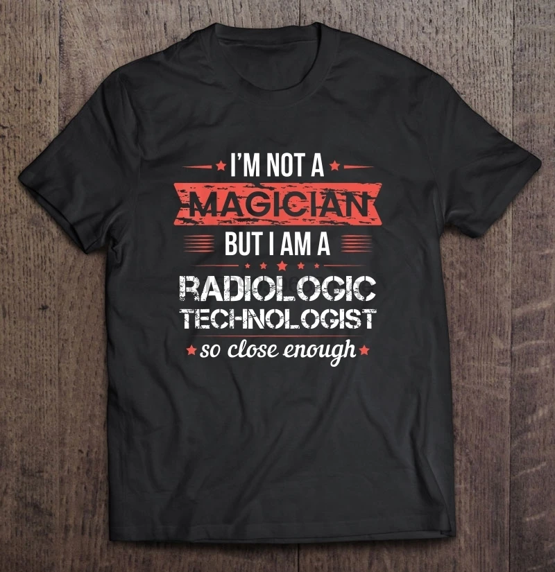 Мужская забавная футболка модная я не волшебник но радиологический специалист