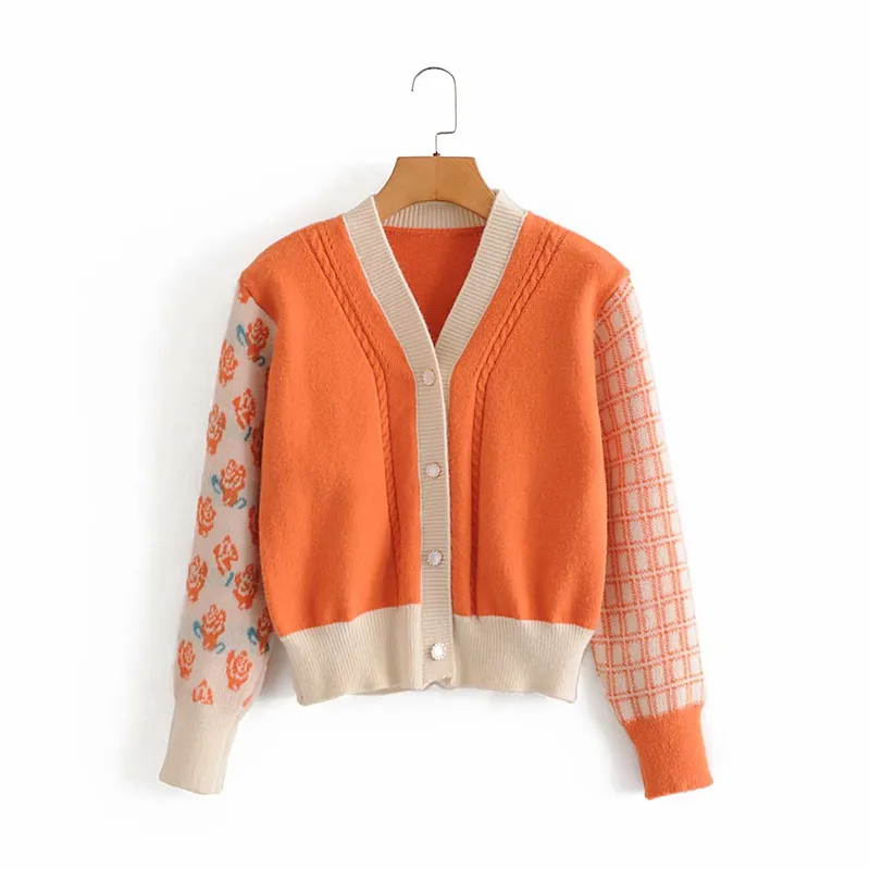 Женский вязаный кардиган с длинным рукавом Evfer элегантный на пуговицах v-образным