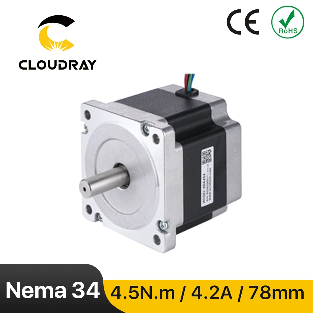 Шаговый двигатель Nema 34 86 мм 4.5N.m 4.2A(34CS45E 420) 4 свинцовый кабель шаговый для