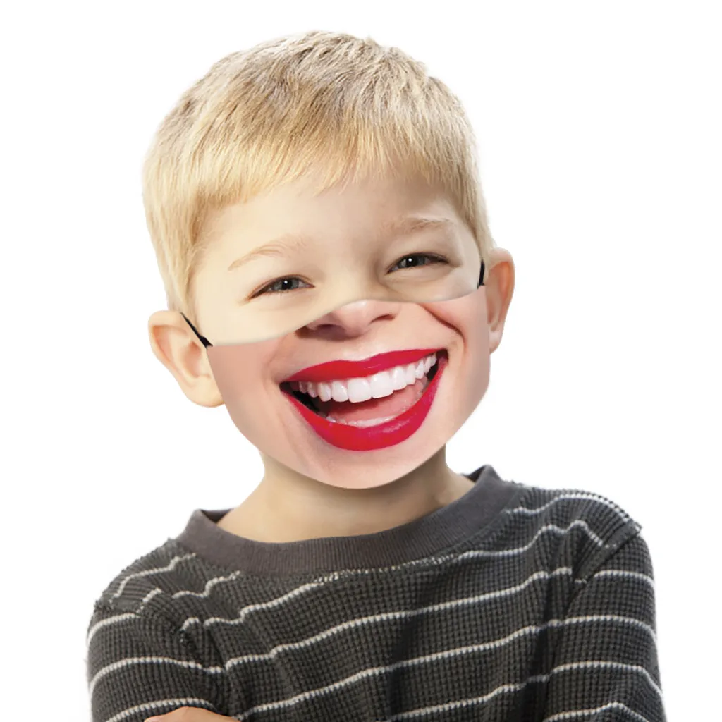 2020 быстрая доставка детский Дышащий моющийся шарф для лица с забавным принтом