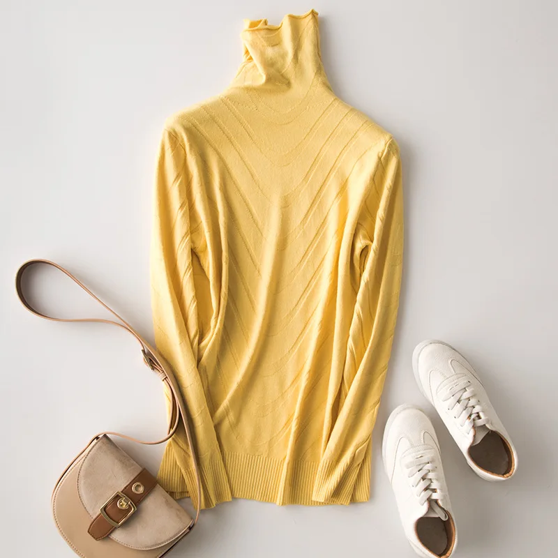 Шерхуре 2019 женский осенний свитер с длинным рукавом Шерстяной Вязаный Водолазка