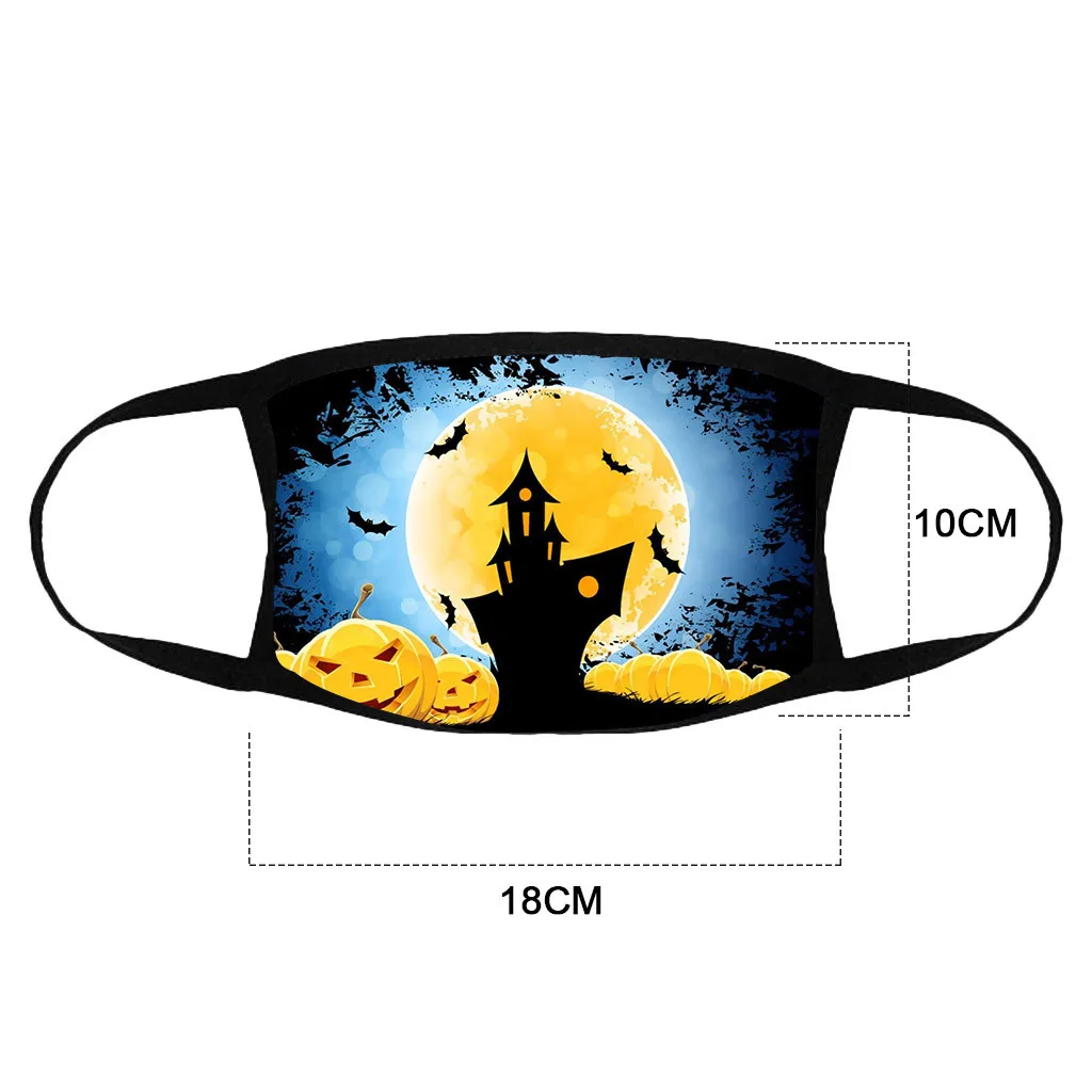 

Adult Unisex Halloween Masks Washable Cotton Sports Mouth Mask Outdoor Sunscreen Windproof Dustproof Protective Face Mask masque