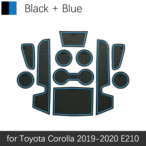 Blue Противоскользящий резиновый коврик для Toyota Corolla E210 210 аксессуары для автомобиля наклейки коврик для телефона - Название цвета: Blue