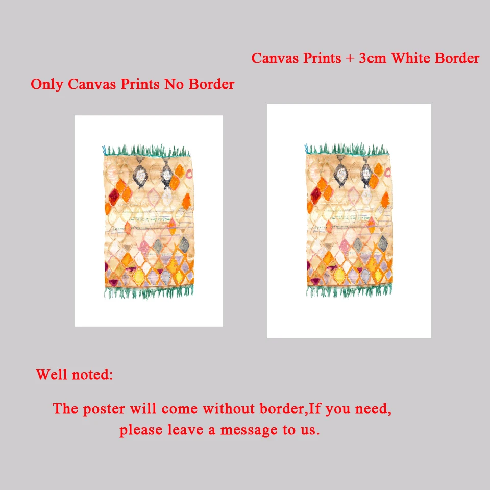 Винтажный Розовый ковер художественные принты Настенный декор в стиле бохо