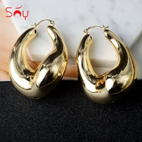 sunny jewelry 2021 new fashion copper hoop earrings for women hollow large style high quality for wedding party gifts trendy
