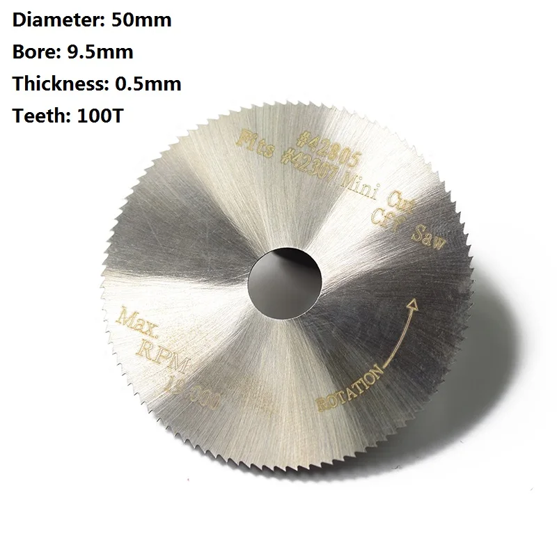 1 шт. 50x9 5x0 5 мм 100T HSS циркулярная пила Fit #42307 42805 мини отрезная электроинструменты