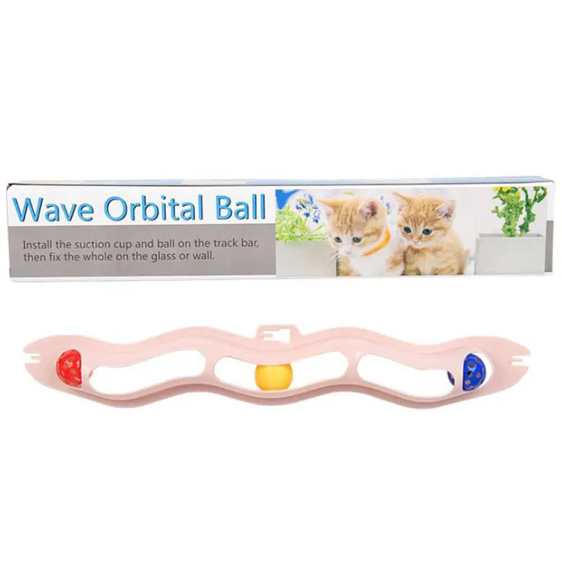 

Cat Toys Track Ball Interactive Pet Window Suction Funny Tracks Tower Play Disk