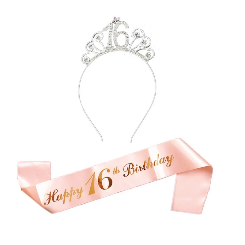 Костюм на день рождения с короной из кристаллов и сказочным поясом PAK55|Шляпы для