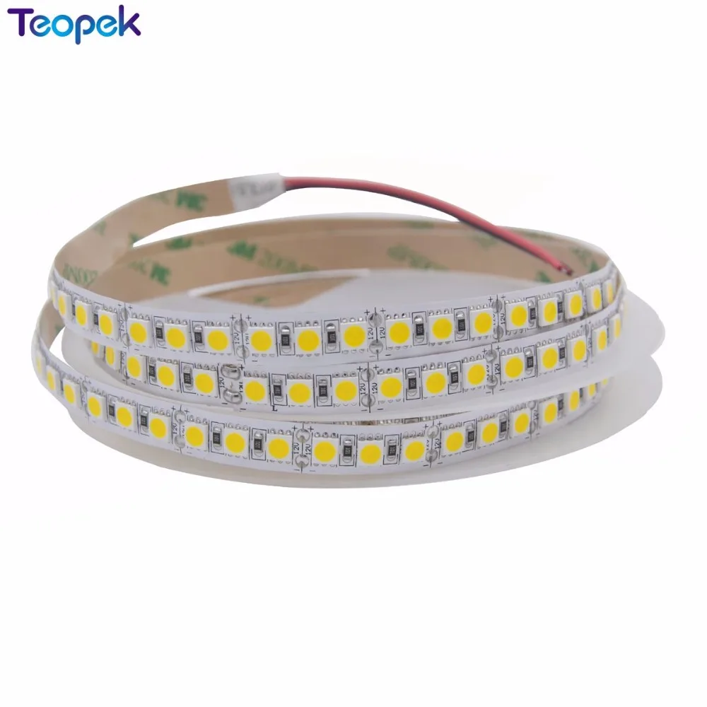 5050 Светодиодная лента 120 светодиодный s/m Однорядный теплый белый/RGB DC12V 5 м 600 светодиодный IP20 IP65 IP67 водонепроницаемый гибкий светодиодный свет