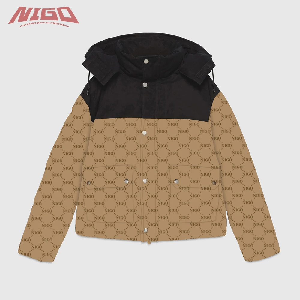

Жаккардовая куртка-пуховик NIGO Ms 21ss для осени и зимы, пальто # nigo5557