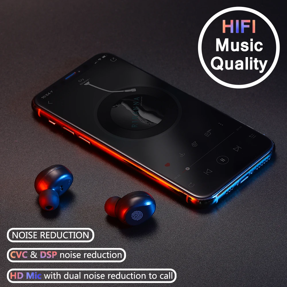 Беспроводная Bluetooth гарнитура 5 0 наушники 3D стерео мини Smart Touch TWS F9 вкладыши